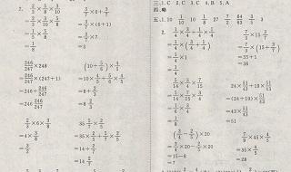 六年级上册数学答案